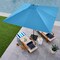 Best Choice Products 9ft Deep Square Solar LED Lighted Patio Umbrella w/ Faux Wood Texture, UV-Resistant